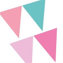 Pink and Green Party Flag Banner | Bunting
