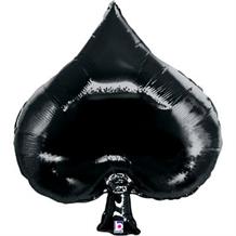 Black Spade Casino Shaped 34" Foil | Helium Balloon
