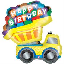 Dump Truck Happy Birthday 33" Foil | Helium Balloon