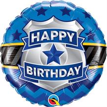Police Badge Happy Birthday 18" Foil | Helium Balloon