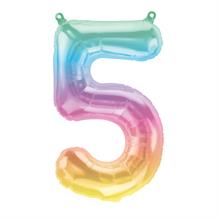 Colourful Ombre Jelli 16" Number 5 Foil Balloon