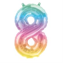 Colourful Ombre Jelli 16" Number 8 Foil Balloon