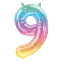 Colourful Ombre Jelli 16" Number 9 Foil Balloon