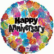 Happy Anniversary Dots 18" Foil | Helium Balloon