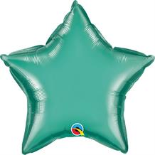 Chrome Dark Green Qualatex Plain Coloured Star 20" Foil | Helium Balloon