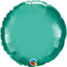 Chrome Dark Green Qualatex Plain Coloured Circle 18" Foil | Helium Balloon