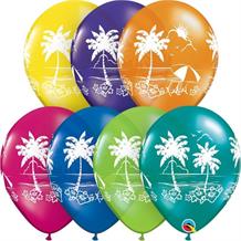 Tropical | Hawaiian | Palm Tree 11" Qualatex Latex Party Balloons