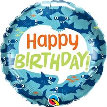 Shark Happy Birthday 18" Foil | Helium Balloon