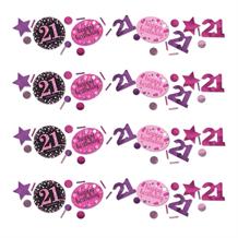 Pink Sparkle 21st Birthday Party Table Confetti | Decoration