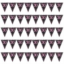 Pink Sparkle 30th Birthday Flag Banner | Bunting