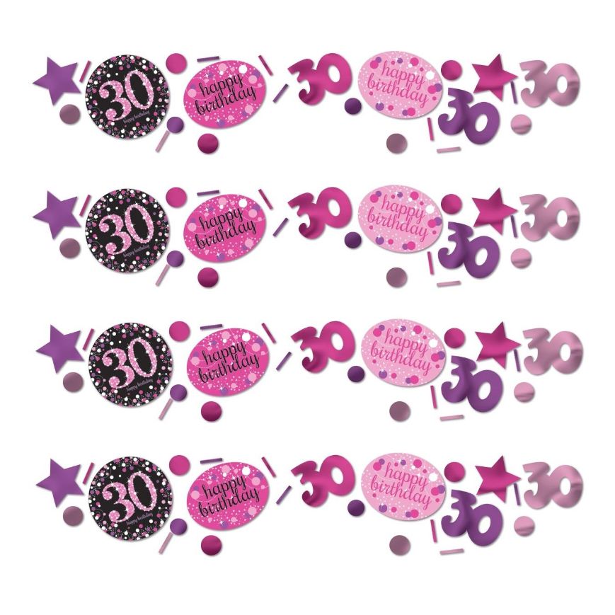 Pink Sparkle 30th Birthday Party Table Confetti | Decoration