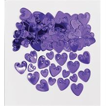 Purple Loving Hearts Table Confetti | Decoration