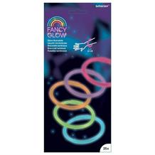 Fancy Glow Stick | Glow in the Dark Bracelets 25 Pack Assorted Colours