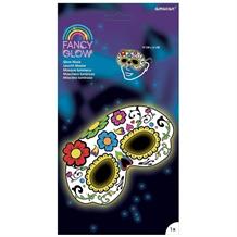 Glow in the Dark White Skull | Day of the Dead Party Mask Favours