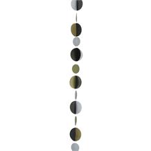 Black and Silver Dots Balloon Tail Party Decoration