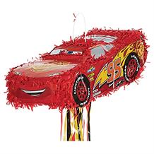 Disney Cars Lightning McQueen Shaped Pull Pinata Party Game | Decoration