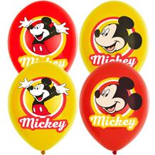 Mickey Mouse Red and Yellow Party Latex Balloons