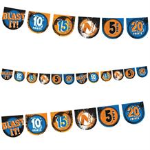 Nerf Party Flag Banner Bunting Decoration