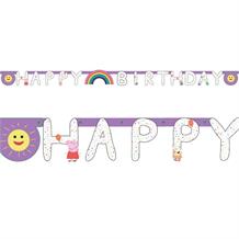Peppa Pig Birthday Banner (Rainbow) | Party Save Smile