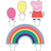 Peppa Pig Rainbow Party Cake Candles
