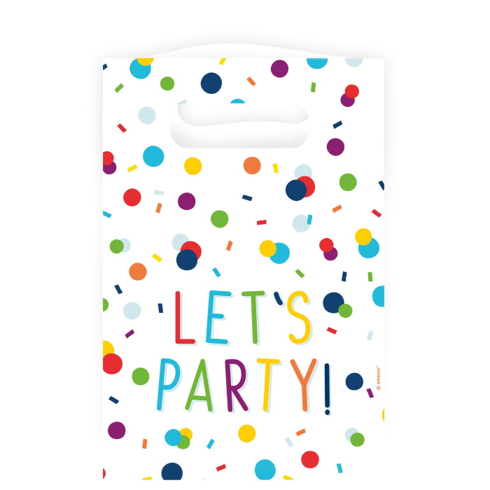 Rainbow Colourful Confetti Birthday Party Favour Loot Bags