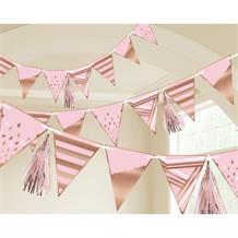 Rose Gold Blush Party Flag Banner | Bunting | Decoration