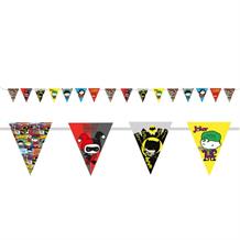 Justice League Cartoon Party Flag Banner | Bunting Decoration 3.3m