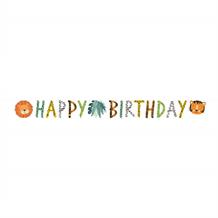 Happy Birthday Safari Theme Banner | Party Save Smile