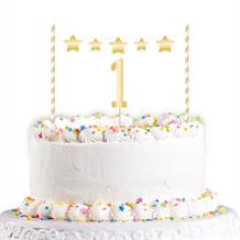 Gold 1st Birthday Cake Topper | Decoration