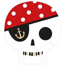 Pirate Skull Party Shaped 26cm Plates