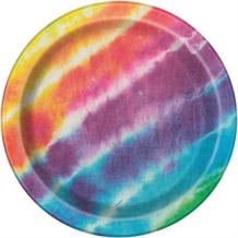 Tie Dye 23cm Multicoloured Party Plates