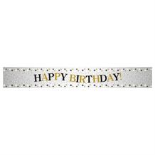 Gold Sparkling Happy Birthday Foil Banner | Decoration
