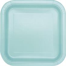 Mint Green Square 22cm Party Plates