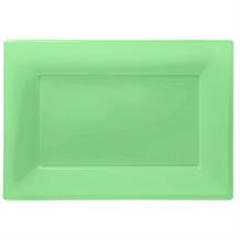 Lime Green Plastic Party Serving Platter Plates