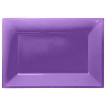 Purple Plastic Party Serving Platter Plates