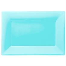 Baby Blue Plastic Party Serving Platter Plates