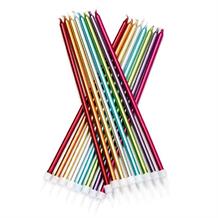 Rainbow Coloured Extra Tall Birthday Candles | Party Save Smile
