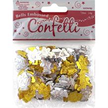 Wedding Bells Silver & Gold Party Table Confetti | Decoration