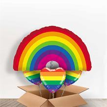 Rainbow Shaped Giant Balloon in a Box Gift