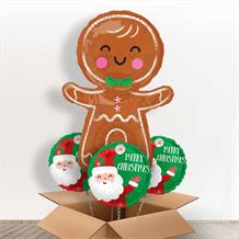 Gingerbread Man Christmas Balloon in a Box | Party Save Smile
