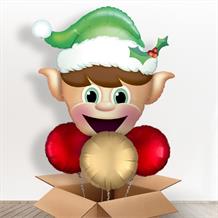Elf Head | Christmas Shaped Giant Balloon in a Box Gift