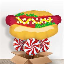 Hot Dog Shaped Giant Balloon in a Box Gift