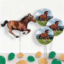 Helium Horse Balloons Delivered Inflated (D Brown) | Party Save Smile