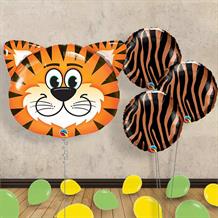 Tiger Head Inflated Helium Balloons Delivered | Party Save Smile