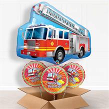 Red Fire Truck | Engine Giant Shaped Balloon in a Box Gift