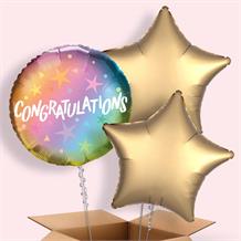 Congratulations Ombre Stars 18" Balloon in a Box