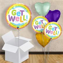 Get Well Soon Rainbow 18" Balloon in a Box