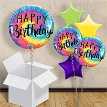 Tie Dye Happy Birthday 18" Balloon in a Box