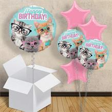 Kittens Happy Birthday | Sunglasses 18" Balloon in a Box