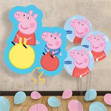 Peppa Pig and George Giant Balloon with 3 Balloon Bouquet Inflated Balloon in a Box